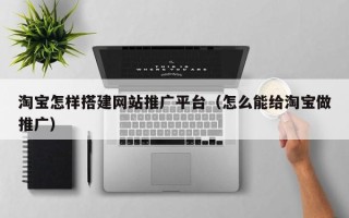 延安淘宝怎样搭建网站推广平台（怎么能给淘宝做推广）